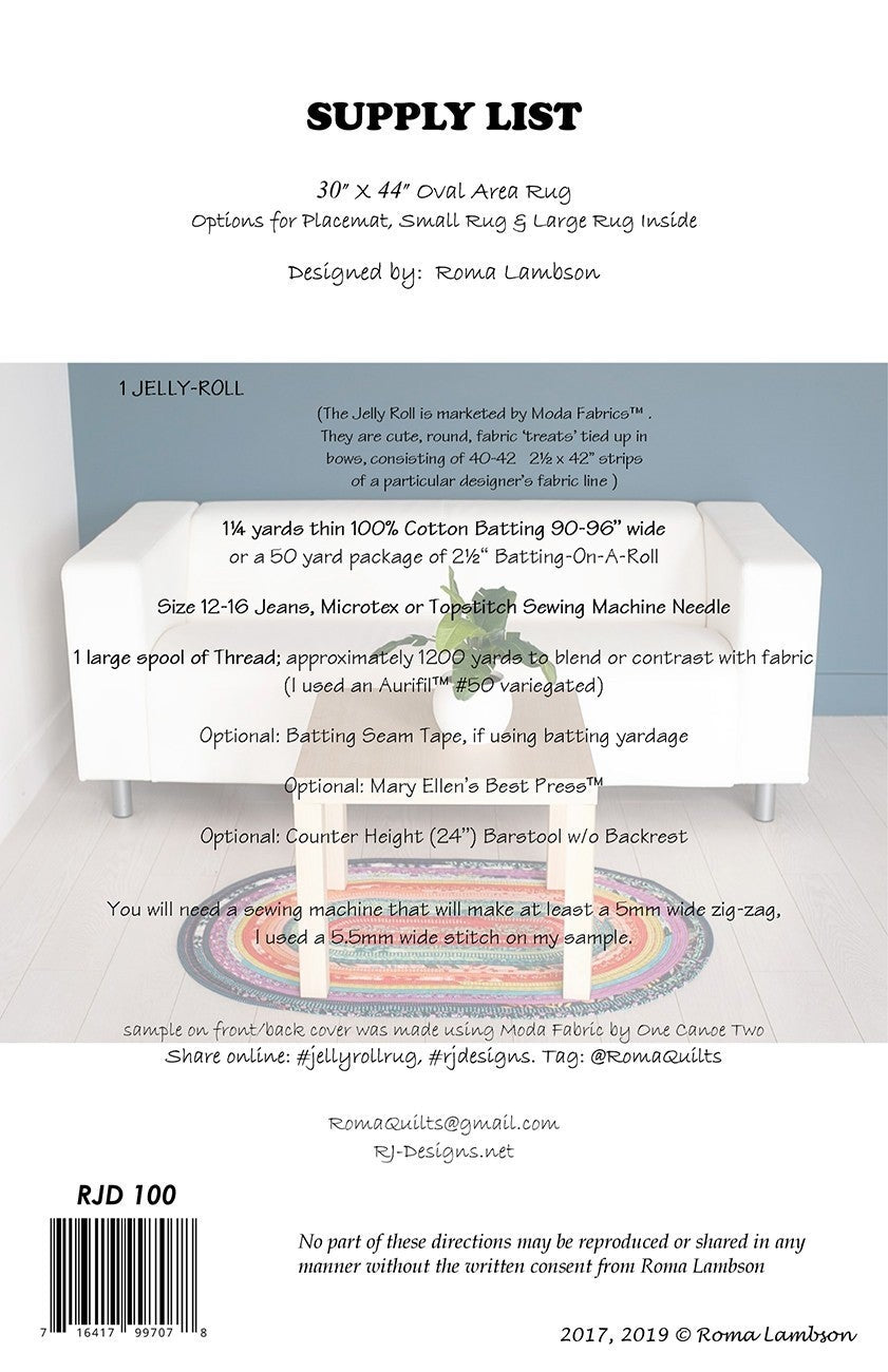 Pattern:  Jelly-Roll Rug