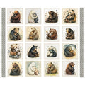QT Bear Hugs - Bear Picture Patches - White Panel (36" x 43")