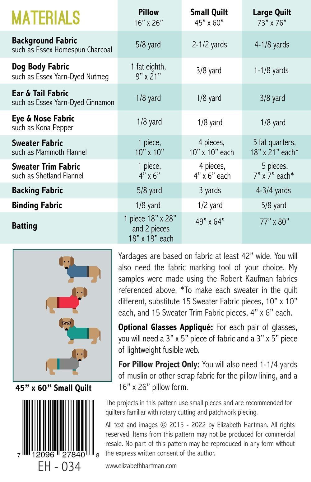 Pattern:  Dogs in Sweaters