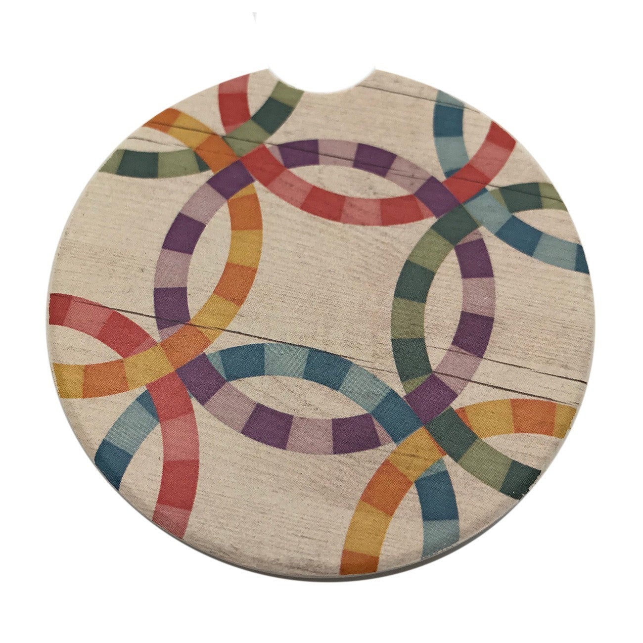 Double Wedding Ring Car Coaster