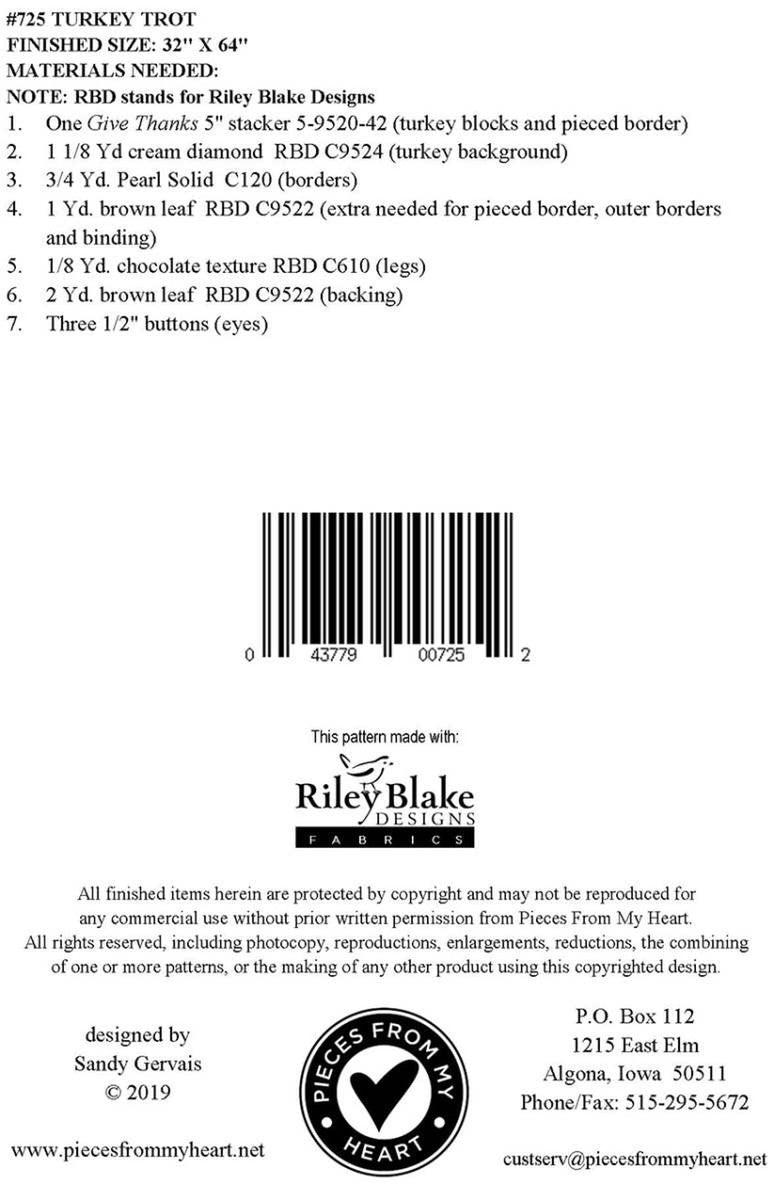 Pattern: Turkey Trot Table Runner