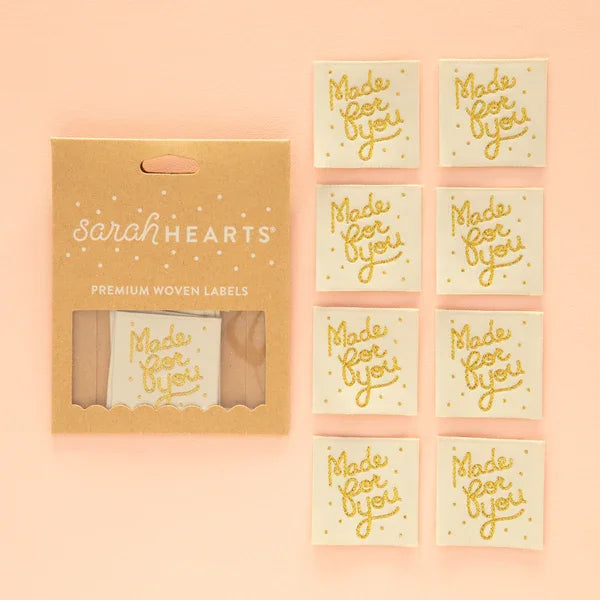 Quilt Label - Sarah Hearts | Made For You