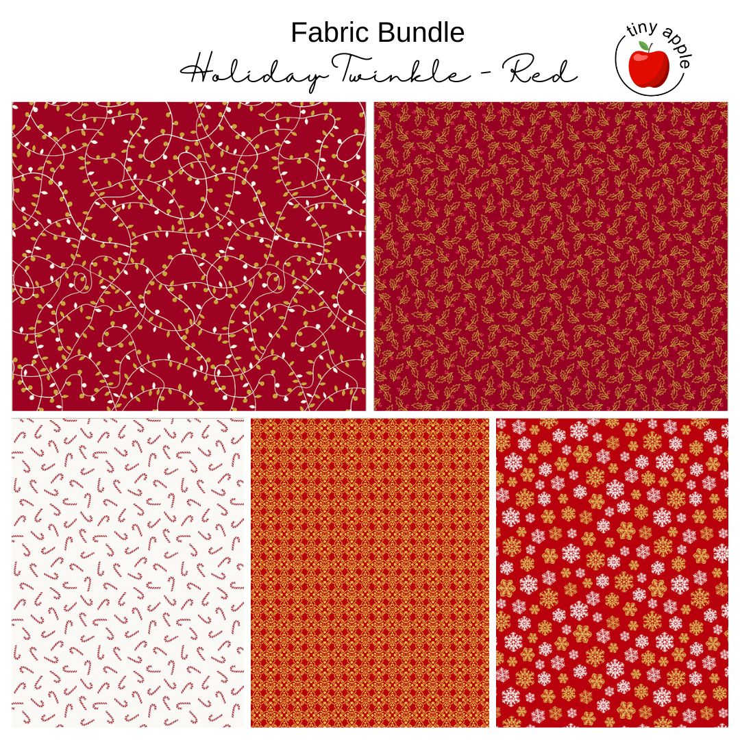 Fat Quarter Bundle (5) Twinkle Red