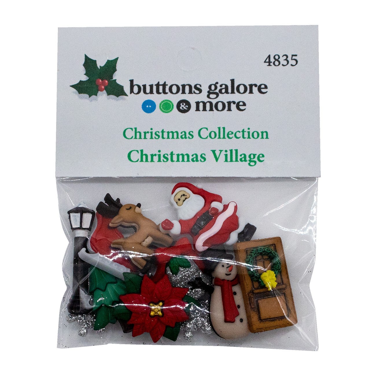 Christmas Village Buttons (13 pack)