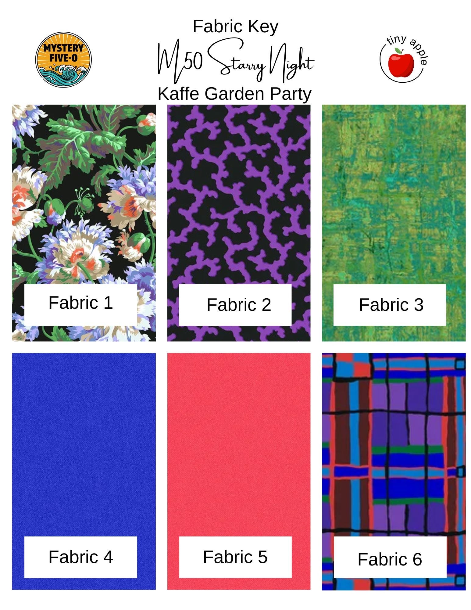 Fat Quarter Bundle (6) M50 | Kaffe Garden Party