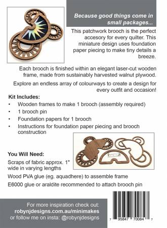 MiniMakes Brooch Brooch Moon Walnut