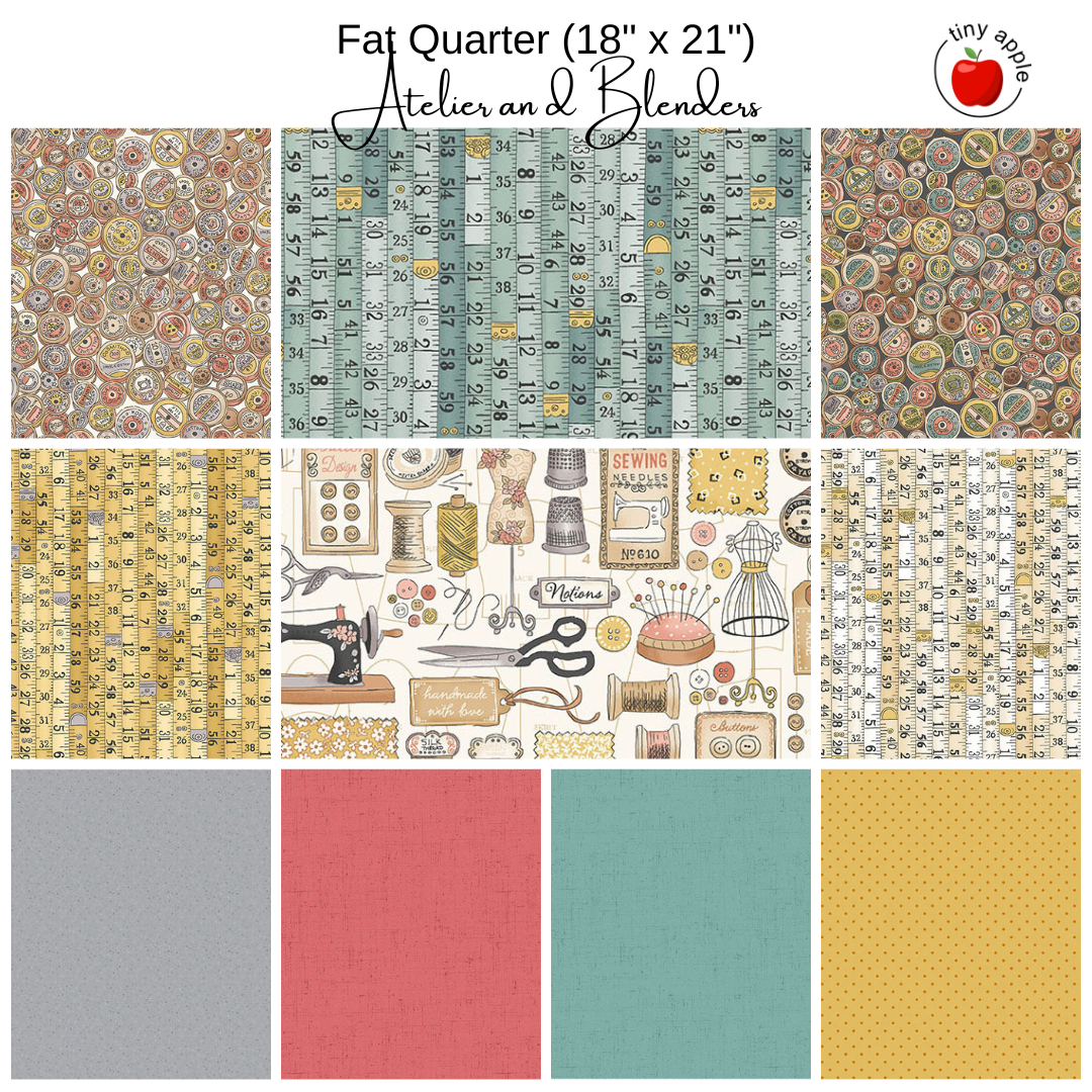 Fat Quarter Bundle (10) - Atelier/Blenders