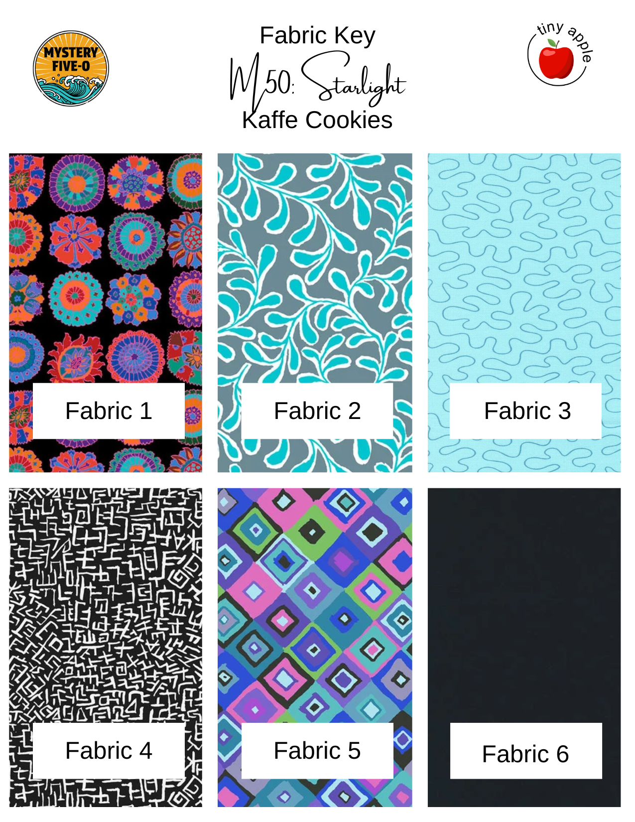 Fat Quarter Bundle (6) M50 | Kaffe Cookies