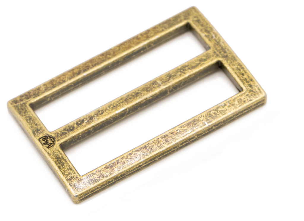 Hardware: Widemouth Rectangular Slider 1 1/2" Slider (2) - Antique Brass Finish