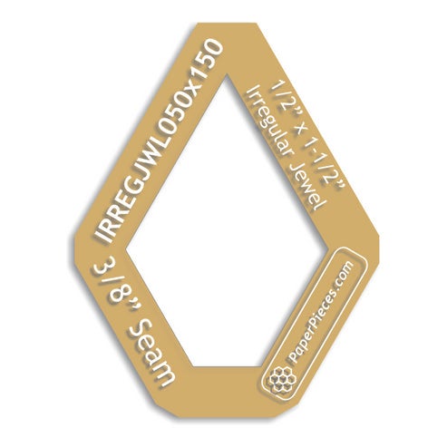 Paper Pieces: Jewel 1 1/2" - Windowed Cutting Template