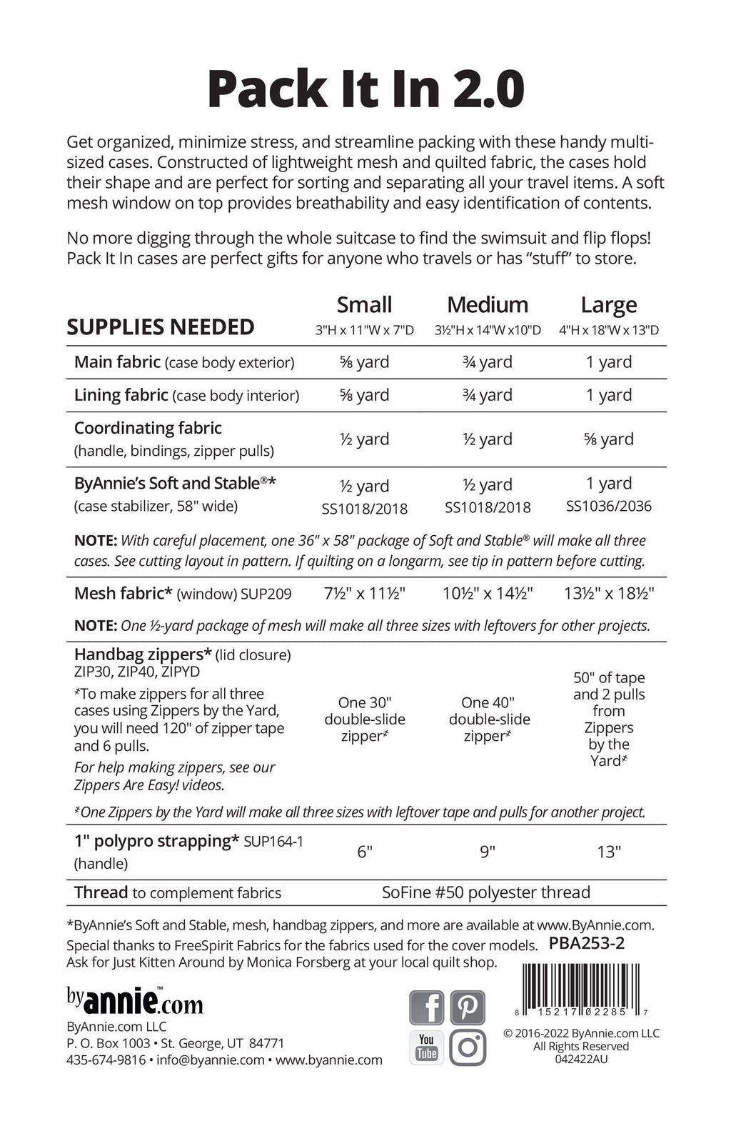 Pattern: byAnnie's Pack it In 2.0