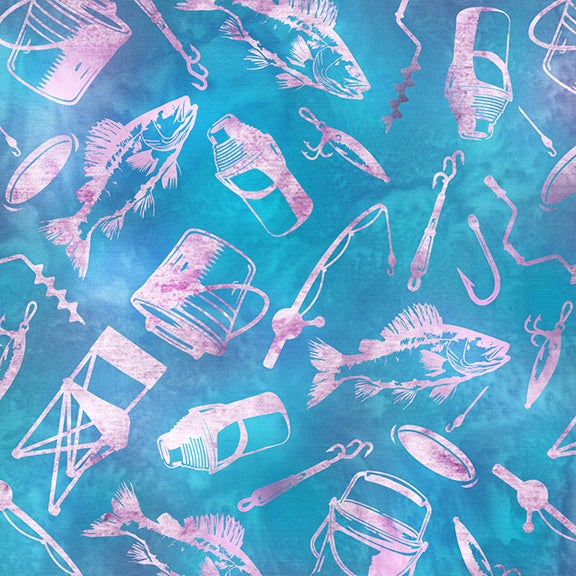 All MN Shop Hop Fabric 2025 - Fishing Pink