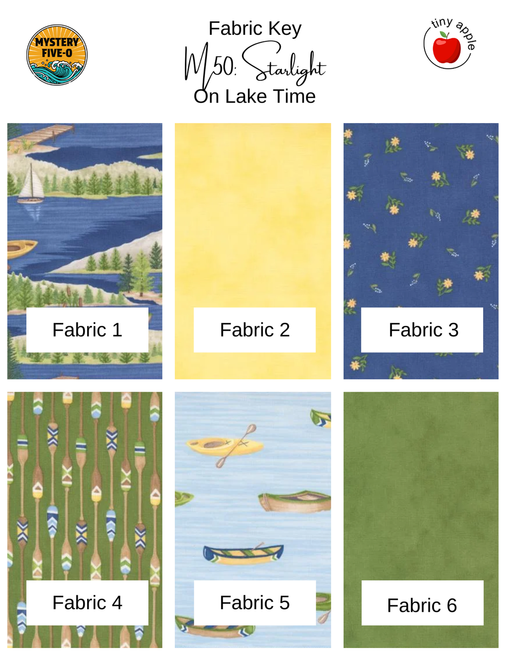 Fat Quarter Bundle (6) M50 | On Lake Time