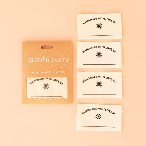 Quilt Label - Sarah Hearts | Handmade with Love