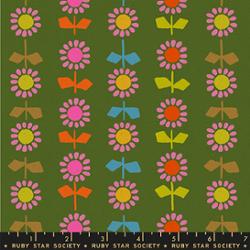 Ruby Star Catnap - Daisy Stripe Canvas Sarah Green