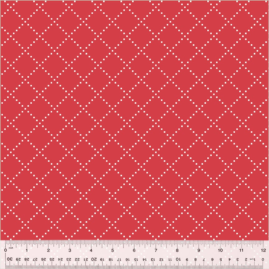Clover and Dot Grid - Red