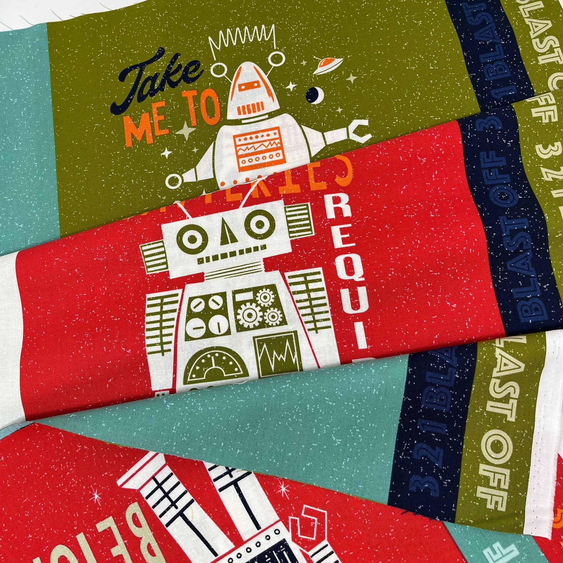 321 Blast Off - Space Square Panel Multi (36" x 44")