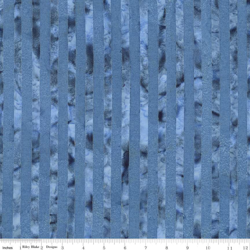 Expressions Batik Elementals by Riley Blake - Get in Line: Blueprint Matte