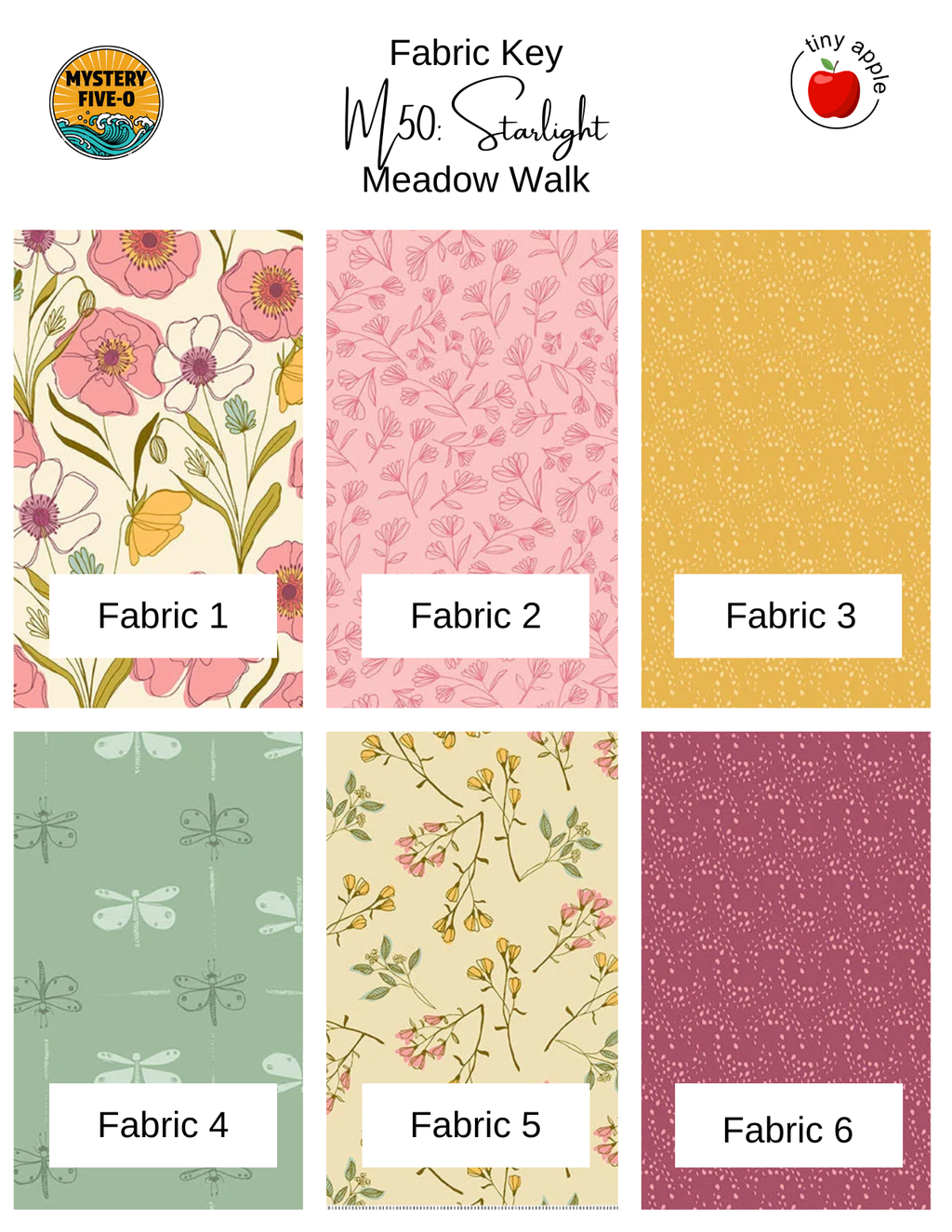 Fat Quarter Bundle (6) M50 | MeadowWalk