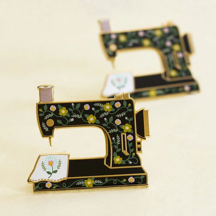 Sewing Machine Interactive Enamel Pin | Multiple Colorways