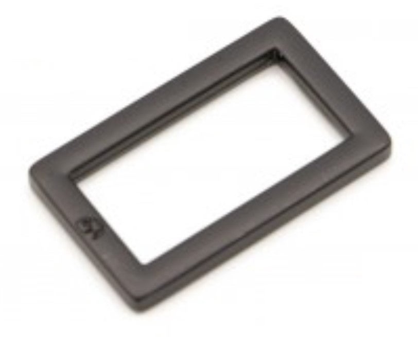 Hardware: Rectangle Ring 1" Slider (2) - Black Metal Finish