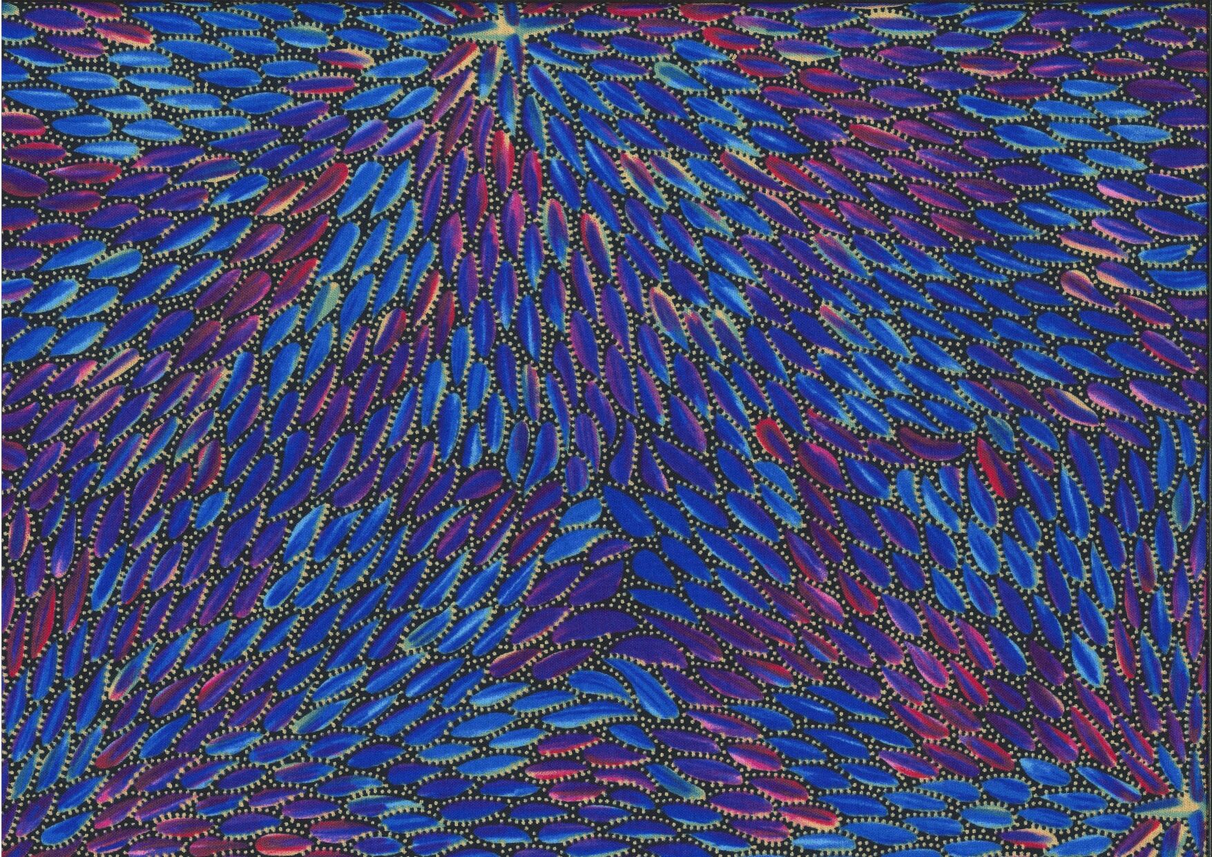 M&S Textiles - Bush Medicine Leaves: Sky Blue