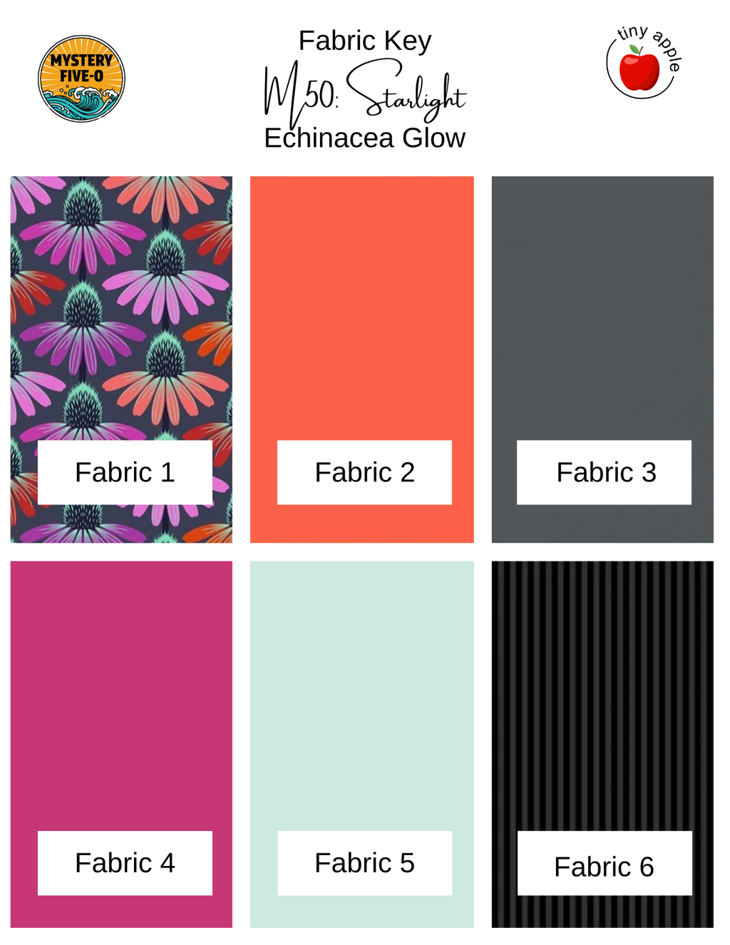 Fat Quarter Bundle (6) M50 | Echinacea Glow