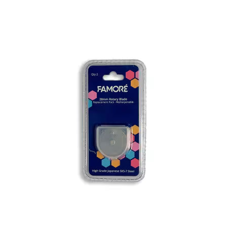 Famore Japanese Steel SKS 28mm Rotary Blade Replacement Pack - 2pc