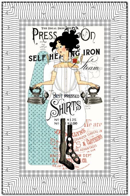 Kit:  Press On Panel Quilt 38" x 57"