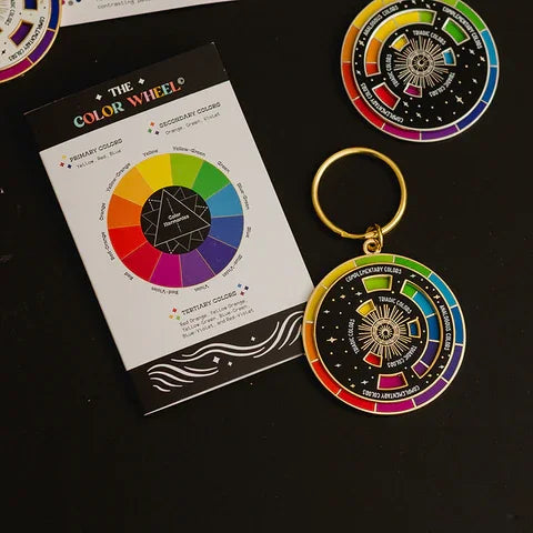 The Original Color Wheel Interactive Spinner Enamel Key Chain | Multiple Colorways
