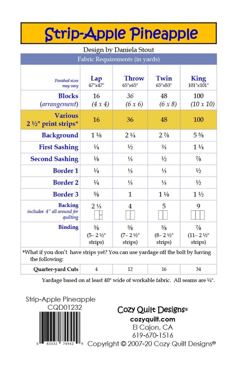 Pattern: Strip-Apple Pineapple