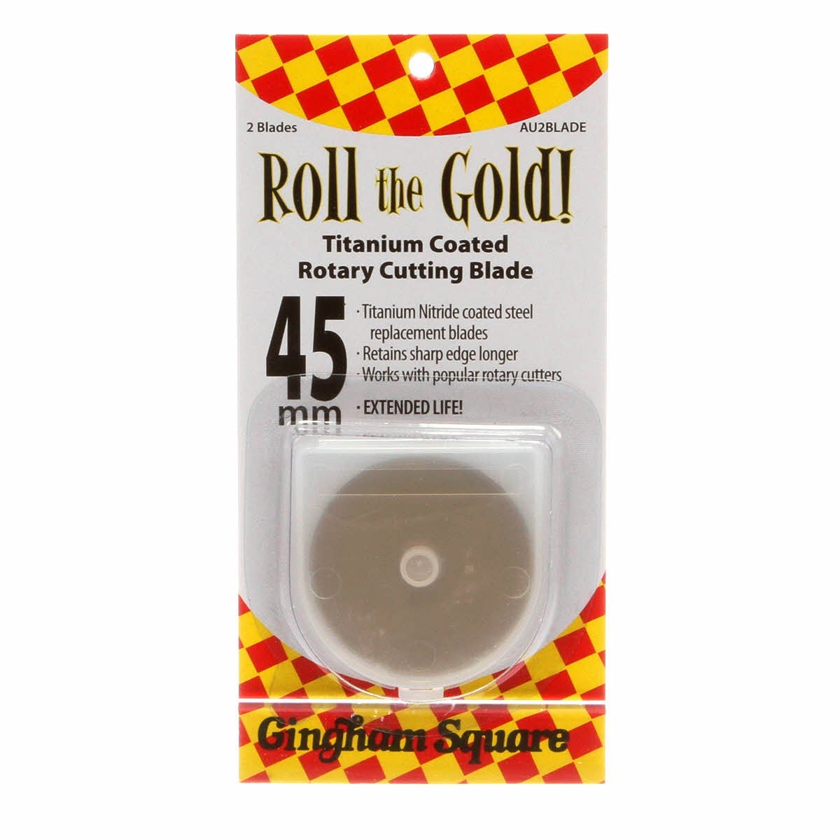 45mm Roll the Gold Titanium Rotary Blades 2ct