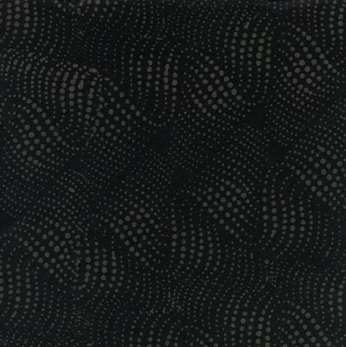Island Batik Blenders - Wavy Dots: Black