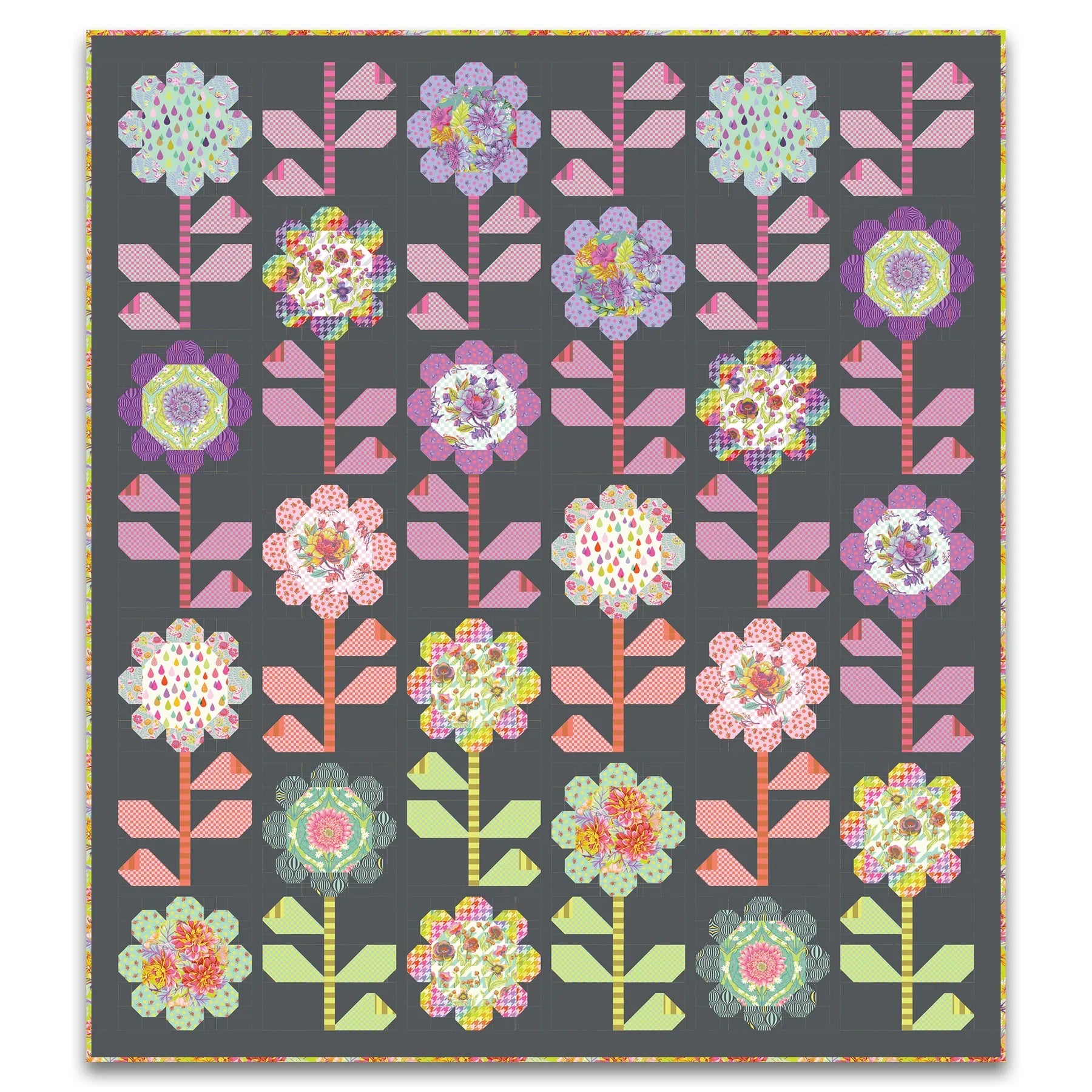 Untamed by Tula Pink Blooming Bouquet Quilt Kit - Pattern Included