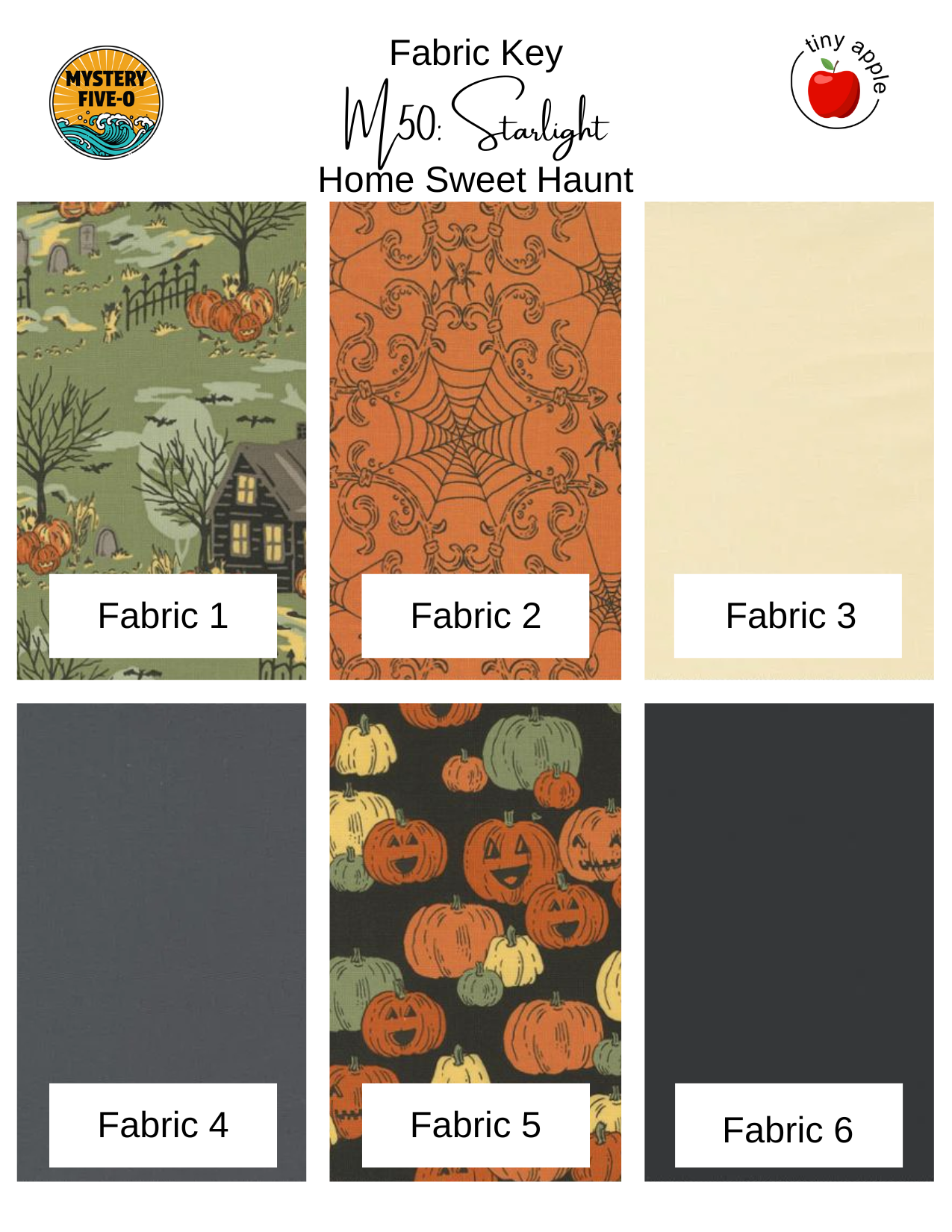 Fat Quarter Bundle (6) M50 | Home Sweet Haunt