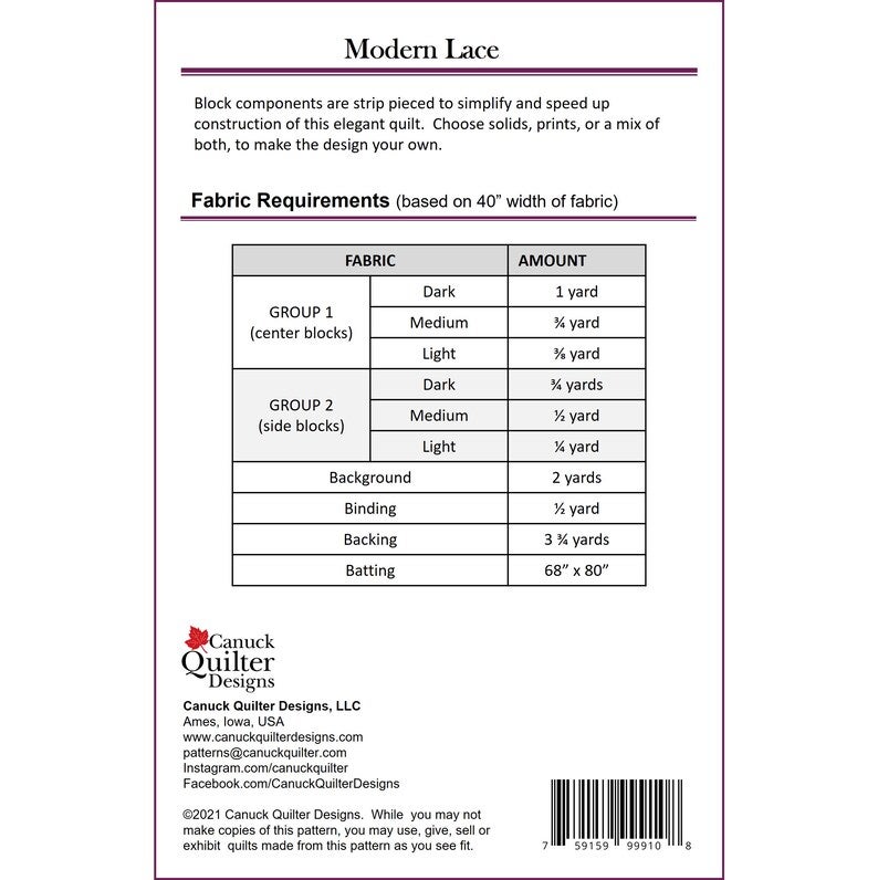 Pattern: Modern Lace