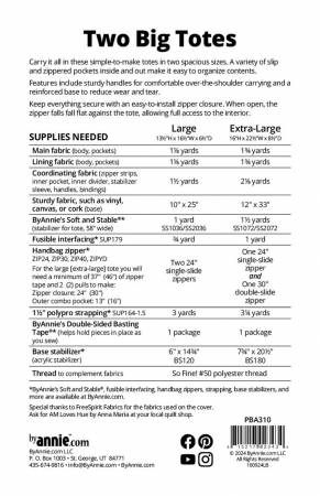 Pattern: byAnnie Two Big Totes