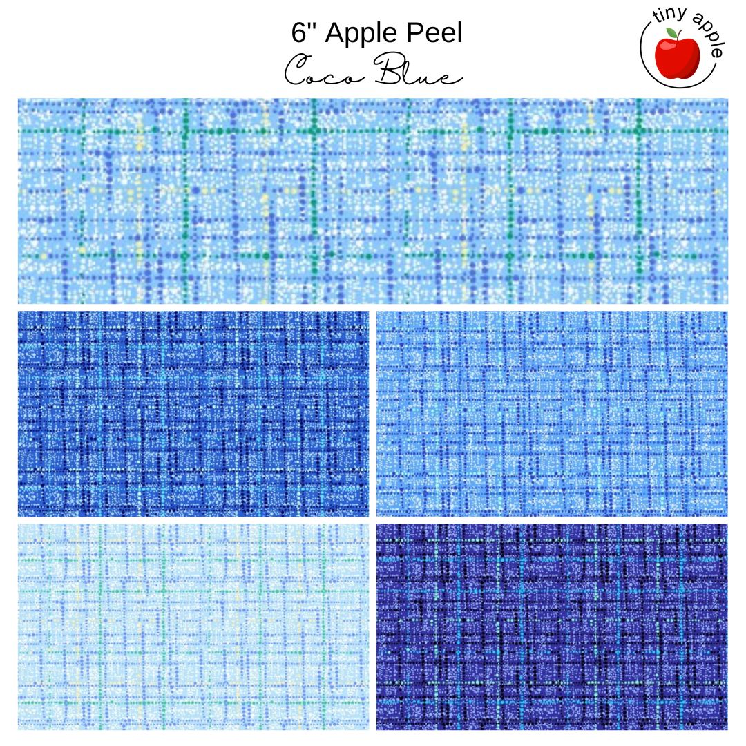 6" Apple Peels (5) - Coco Blue