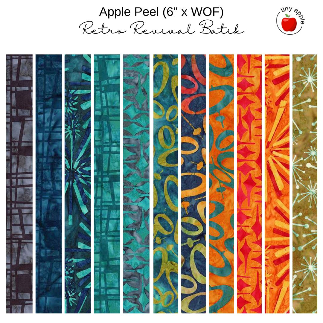 6" Apple Peels (11) - Retro Revival Batiks