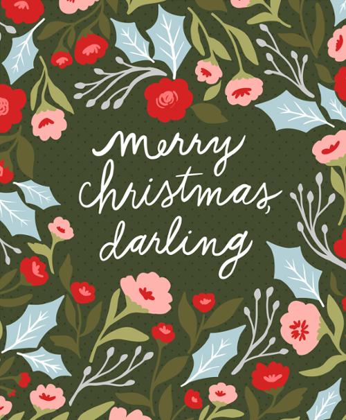 Berry and Pine by Lella Boutique - Merry Christmas Darling Panel (72" x 58")