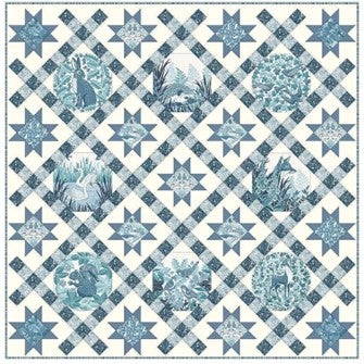 Kit:  Foxwood Quilt - Blue