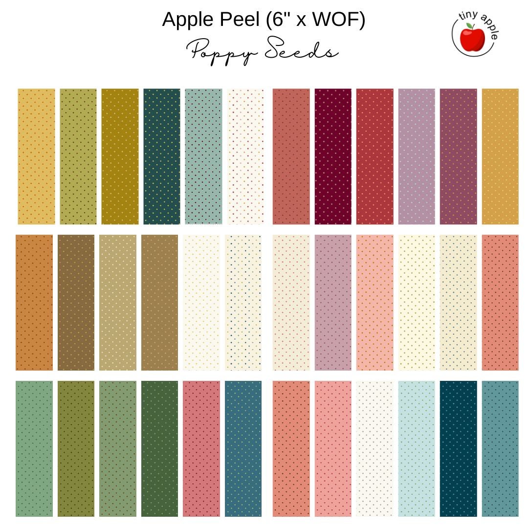 6" Apple Peel (36) Poppy Seeds