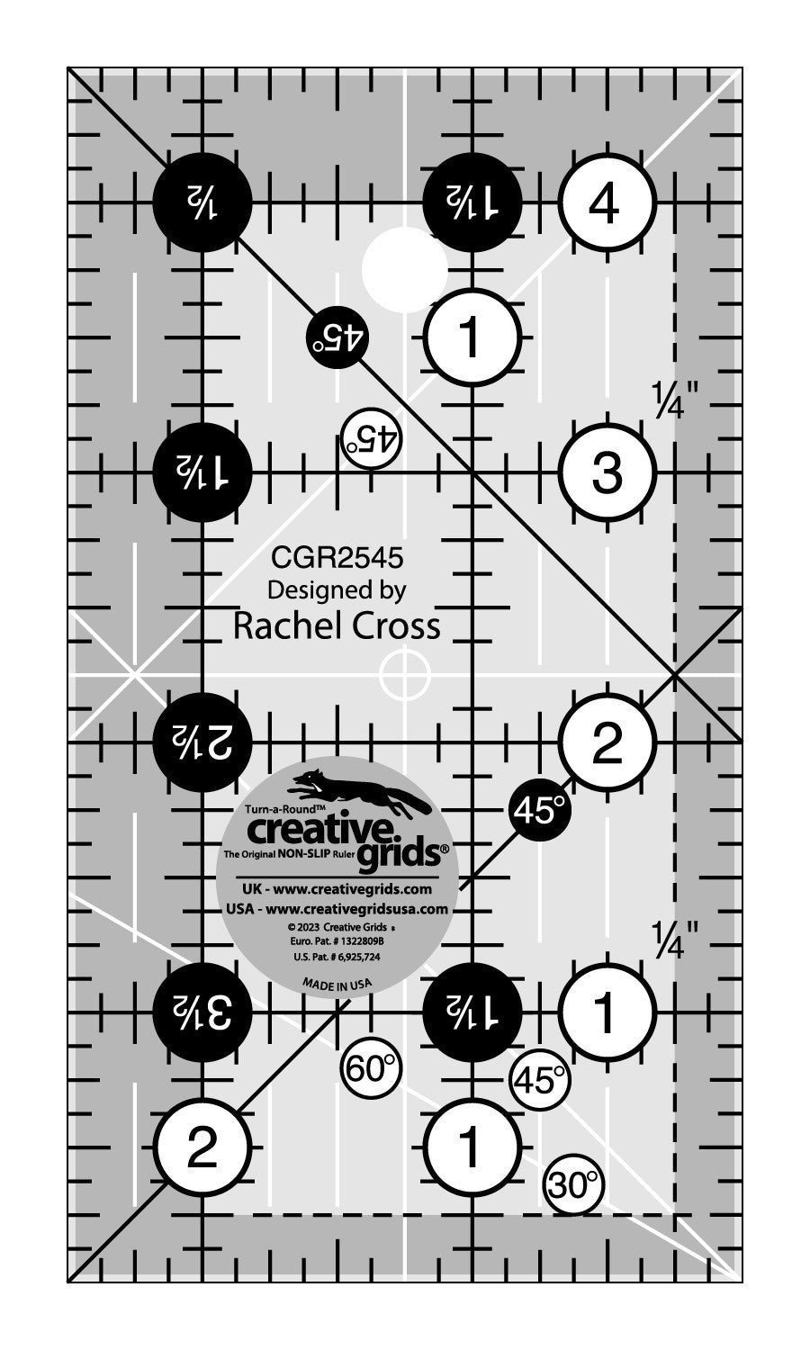 Creative Grids Ruler 2-1/2in x 4-1/2in