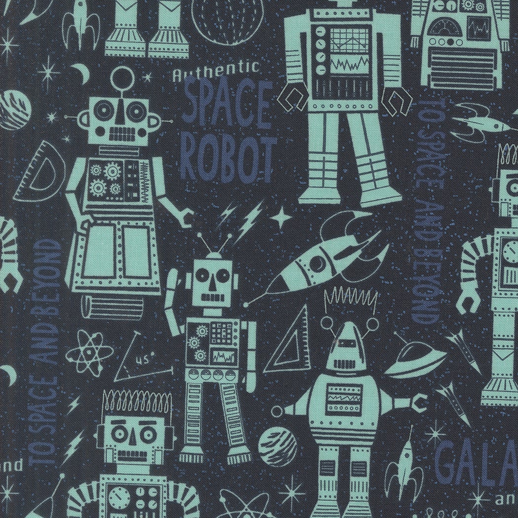 321 Blast Off - Robots Night Sky