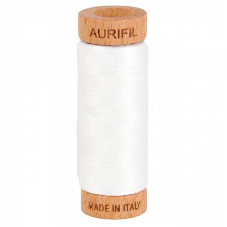 Aurifil Cotton Thread 80wt - Natural White A1080-20021
