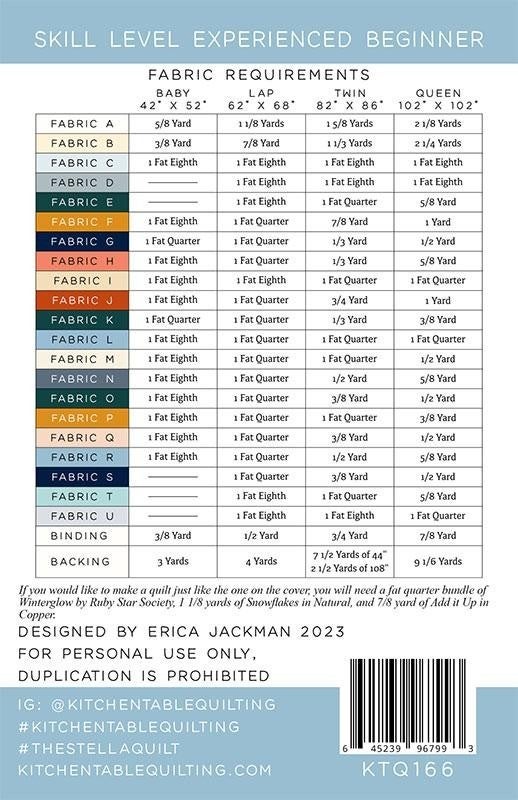 Pattern:  The Stella Quilt