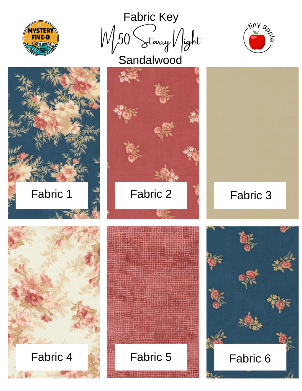 Fat Quarter Bundle (6) M50 | Sandalwood