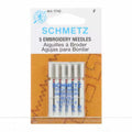 Schmetz Embroidery Machine Needles Assorted Sizes 11/75 & 14/90
