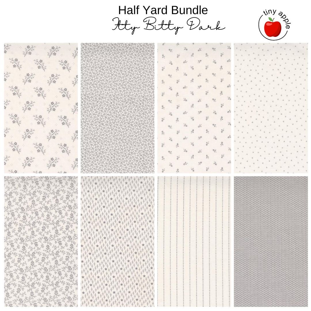 Half Yard Bundle of 8 Itty Bitty Fabrics by Moda
