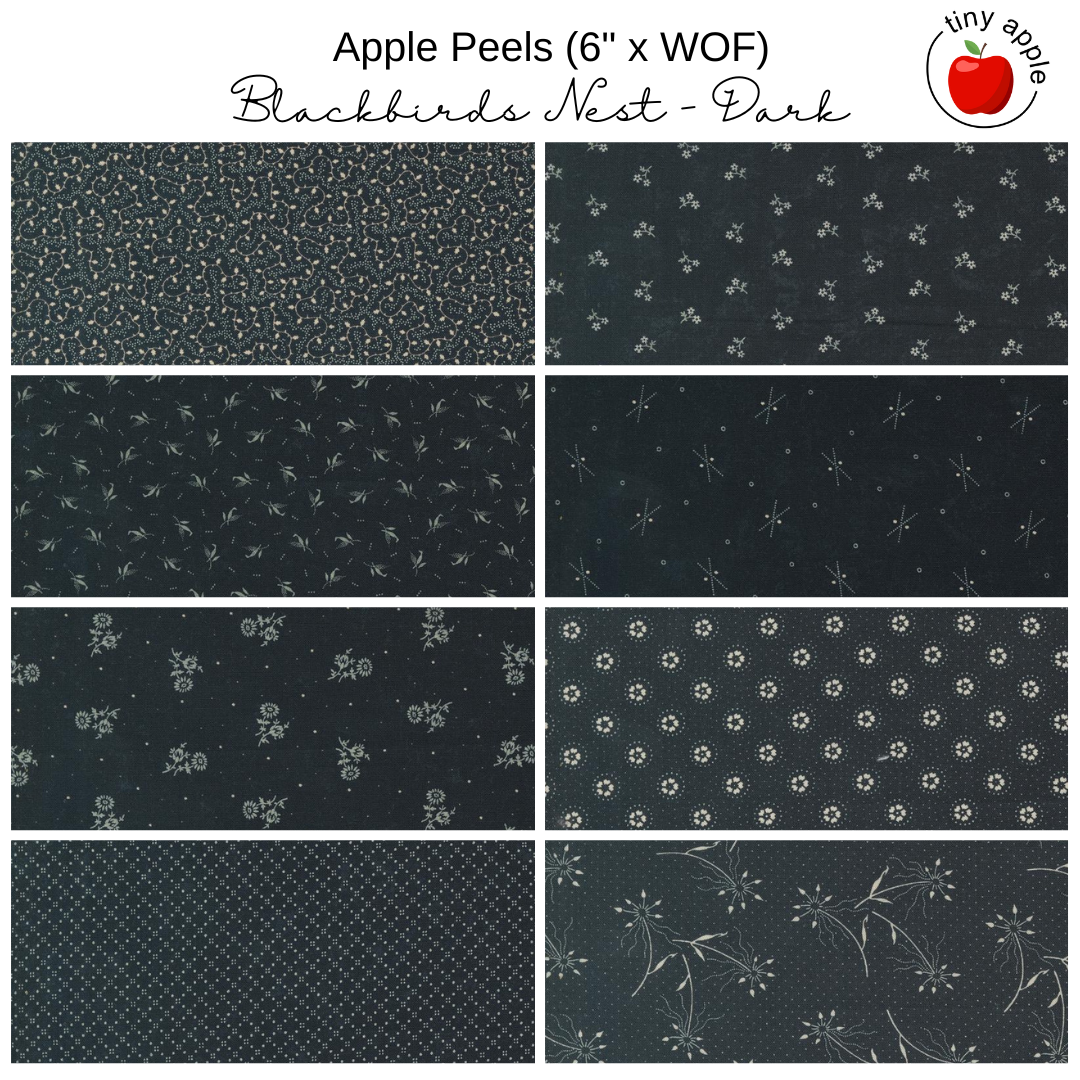 6" Apple Peels (8) - Blackbirds Nest Dark